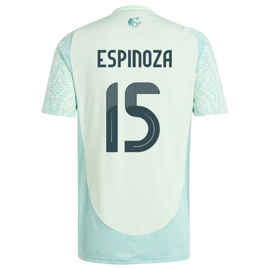 Kids Football Mexico Greta Espinoza #15 Linen Green Away Jersey 24-26 T-Shirt Za