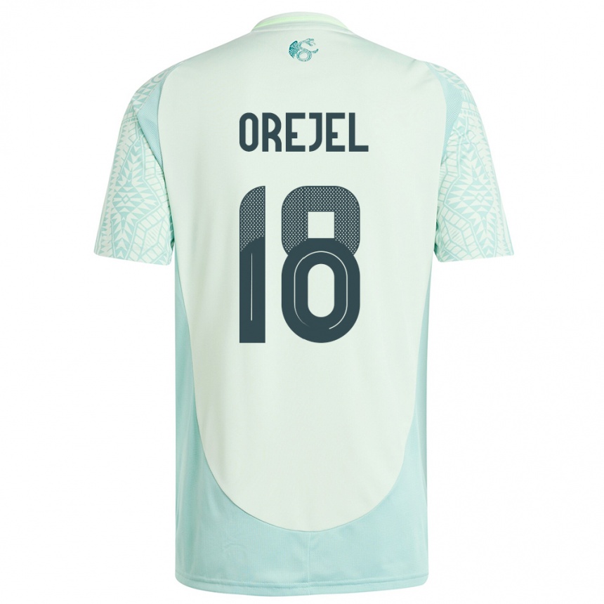 Kids Football Mexico Jocelyn Orejel #18 Linen Green Away Jersey 24-26 T-Shirt Za