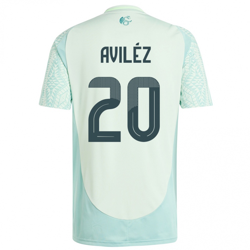 Kids Football Mexico Aylin Avilez #20 Linen Green Away Jersey 24-26 T-Shirt Za