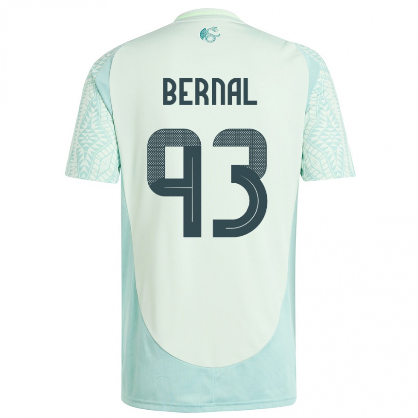 Kids Football Mexico Rebeca Bernal #93 Linen Green Away Jersey 24-26 T-Shirt Za