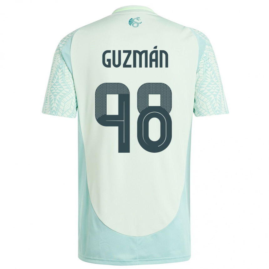 Kids Football Mexico Kinberly Guzman #98 Linen Green Away Jersey 24-26 T-Shirt Za