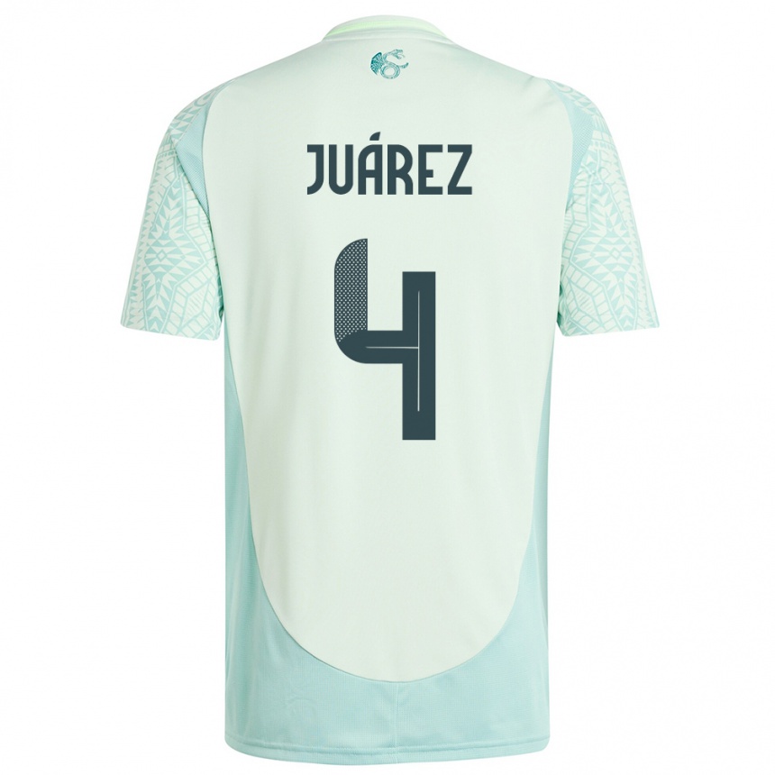 Kids Football Mexico Ramon Juarez #4 Linen Green Away Jersey 24-26 T-Shirt Za