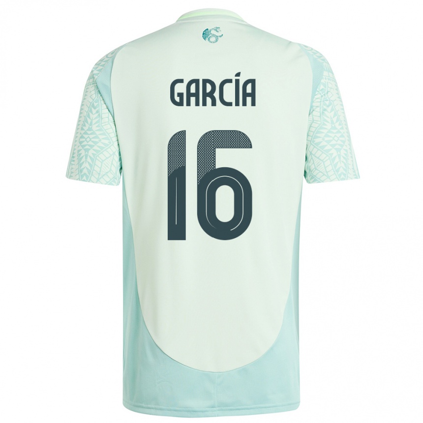 Kids Football Mexico Uziel Garcia #16 Linen Green Away Jersey 24-26 T-Shirt Za