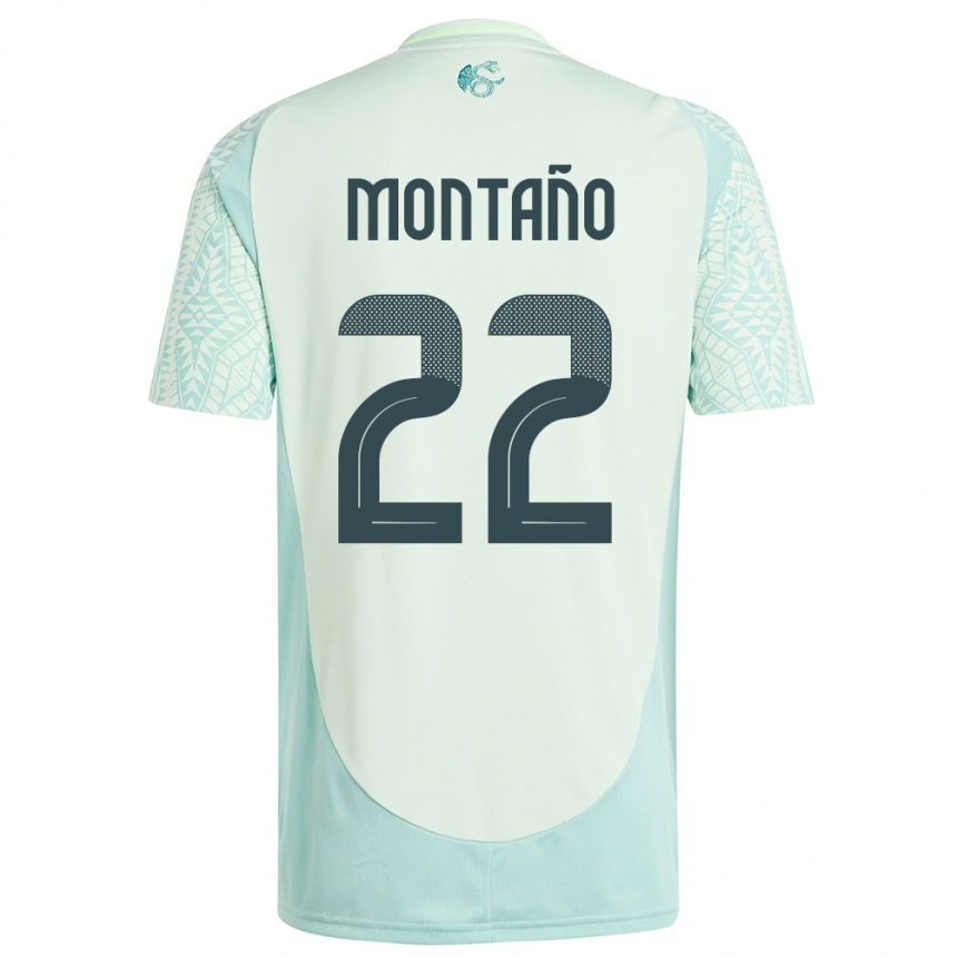 Kids Football Mexico Andres Montano #22 Linen Green Away Jersey 24-26 T-Shirt Za