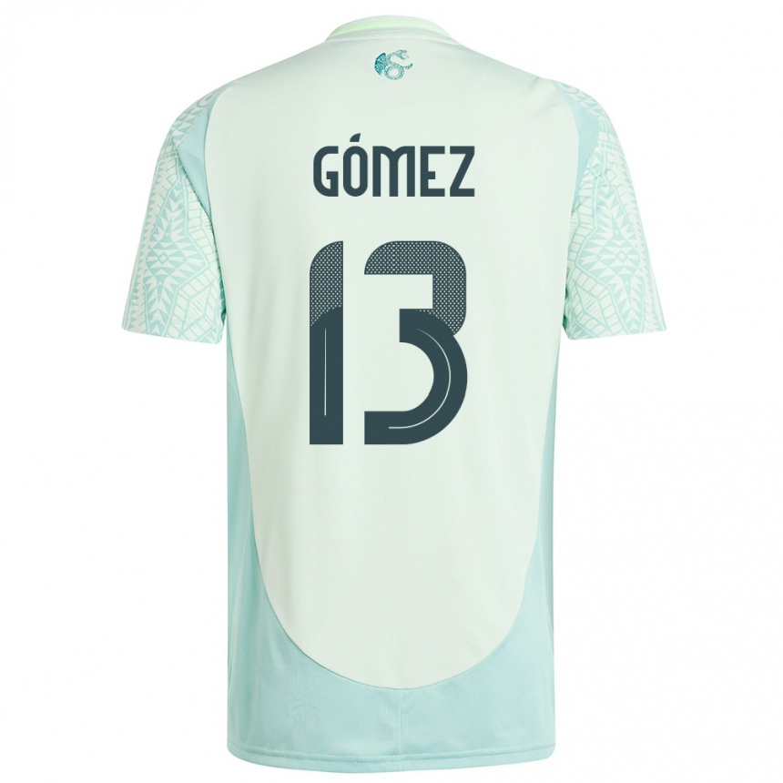 Kids Football Mexico Diego Gomez #13 Linen Green Away Jersey 24-26 T-Shirt Za