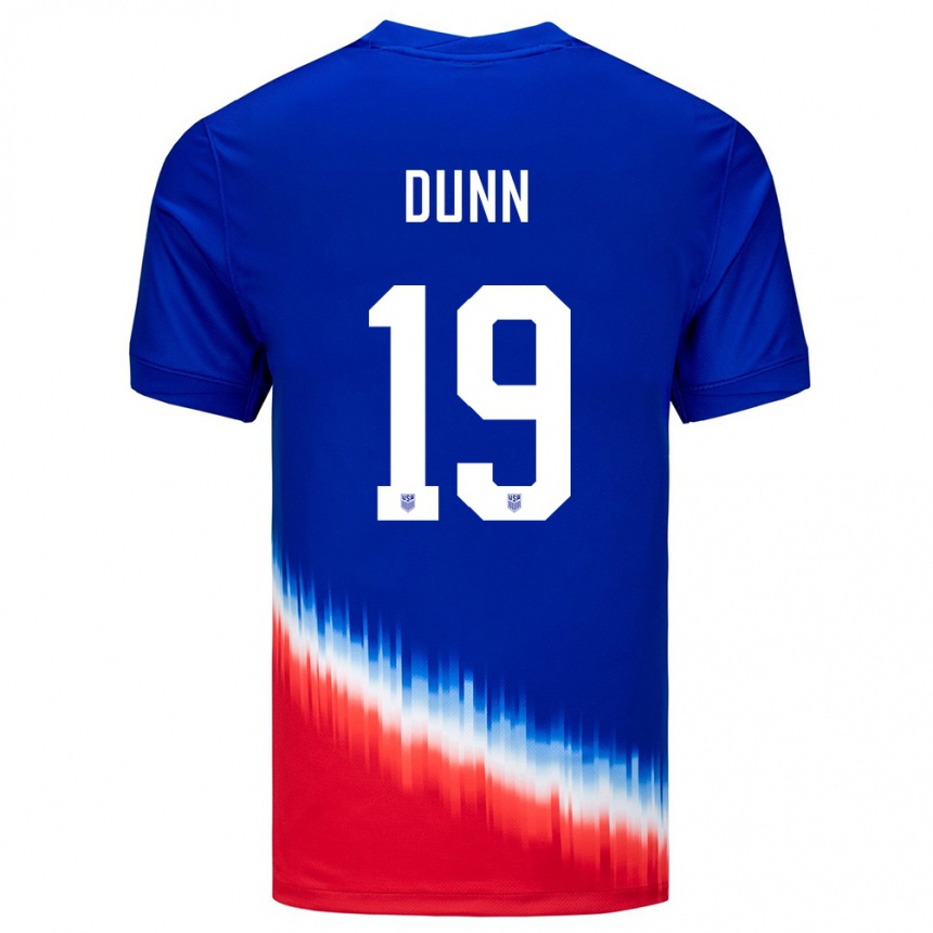 Kids Football United States Crystal Dunn #19 Blue Away Jersey 24-26 T-Shirt Za