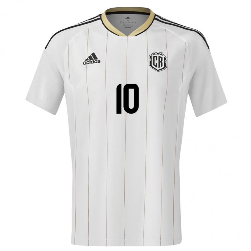 Kids Football Costa Rica Shirley Cruz #10 White Away Jersey 24-26 T-Shirt Za