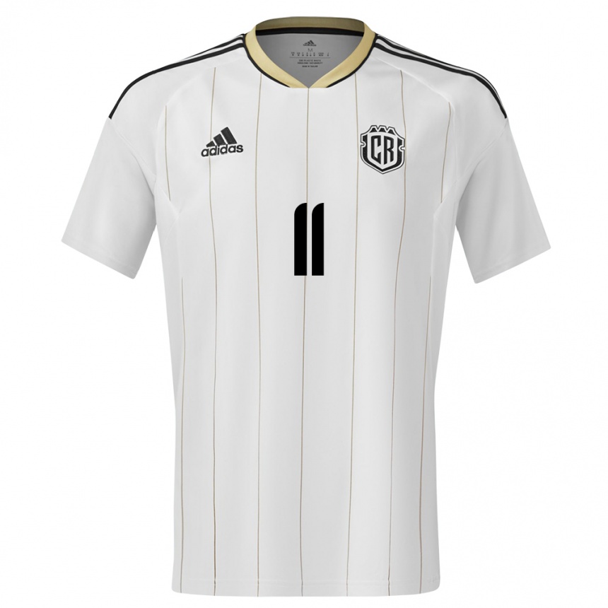 Kids Football Costa Rica Johan Venegas #11 White Away Jersey 24-26 T-Shirt Za