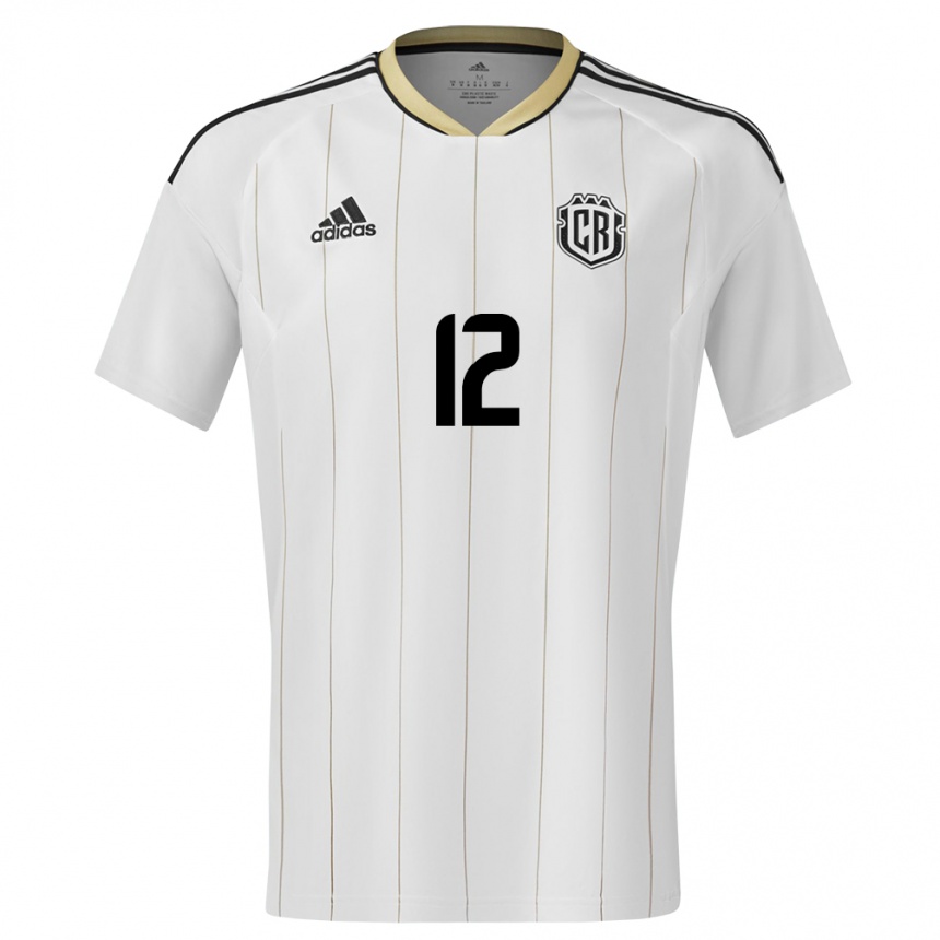 Kids Football Costa Rica Joel Campbell #12 White Away Jersey 24-26 T-Shirt Za