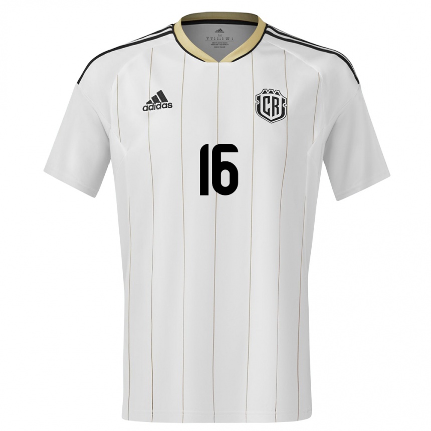 Kids Football Costa Rica Katherine Alvarado #16 White Away Jersey 24-26 T-Shirt Za