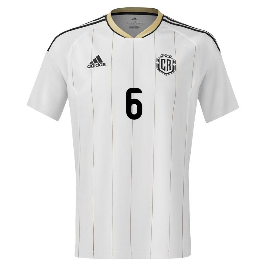 Kids Football Costa Rica Oscar Duarte #6 White Away Jersey 24-26 T-Shirt Za