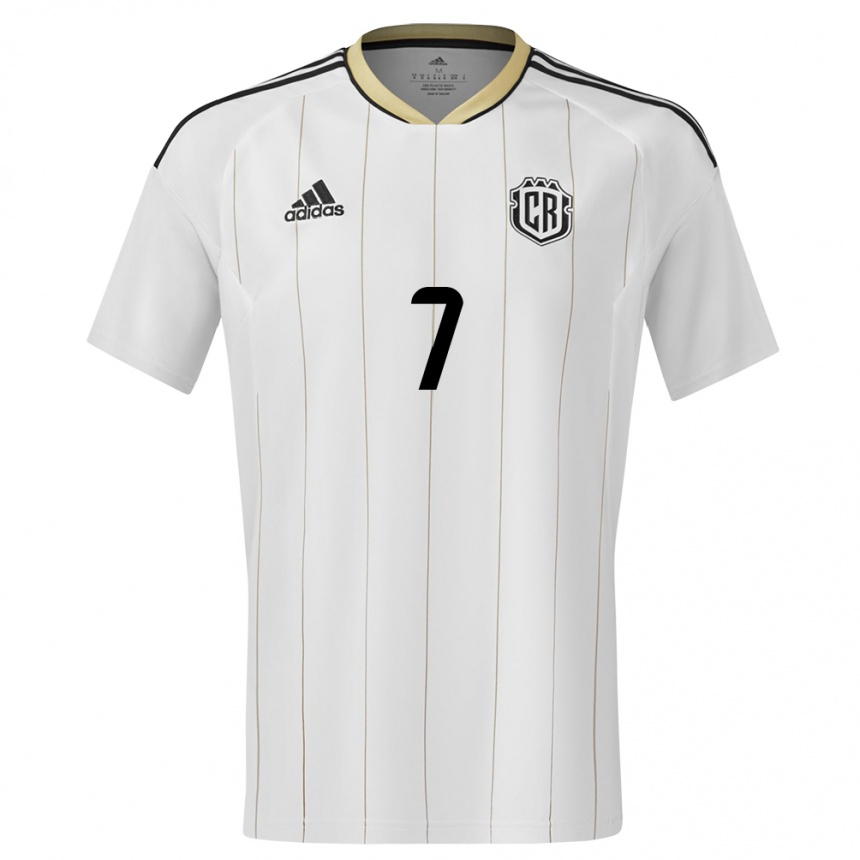 Kids Football Costa Rica Melissa Herrera #7 White Away Jersey 24-26 T-Shirt Za