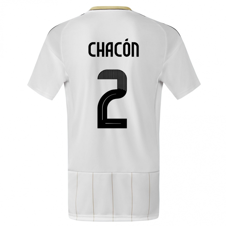 Kids Football Costa Rica Daniel Chacon #2 White Away Jersey 24-26 T-Shirt Za