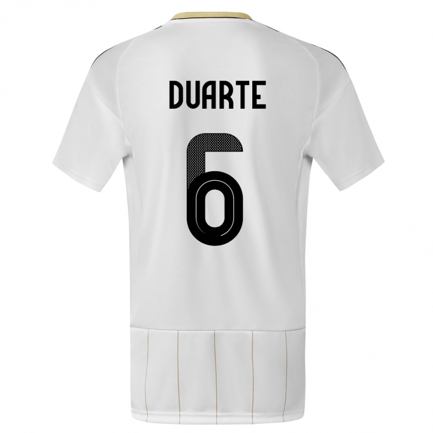 Kids Football Costa Rica Oscar Duarte #6 White Away Jersey 24-26 T-Shirt Za