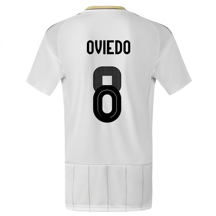 Kids Football Costa Rica Bryan Oviedo #8 White Away Jersey 24-26 T-Shirt Za