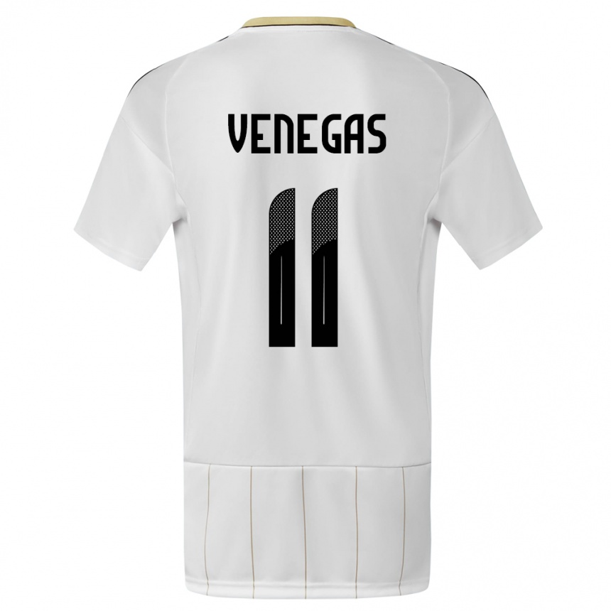 Kids Football Costa Rica Johan Venegas #11 White Away Jersey 24-26 T-Shirt Za