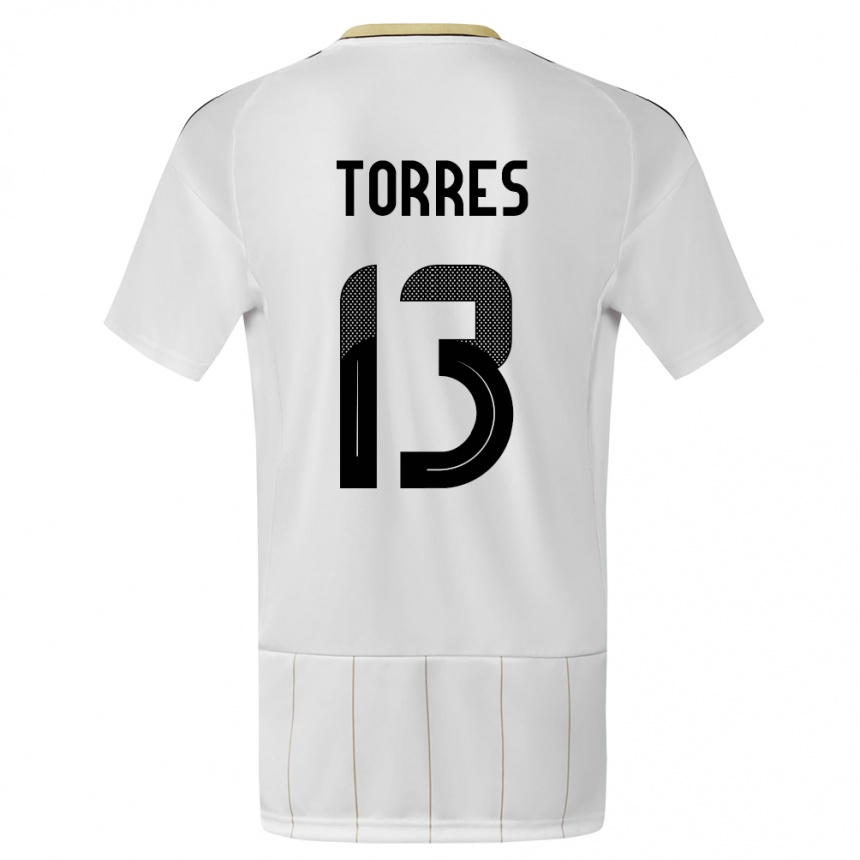 Kids Football Costa Rica Gerson Torres #13 White Away Jersey 24-26 T-Shirt Za