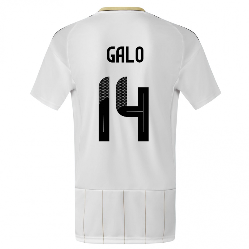 Kids Football Costa Rica Orlando Galo #14 White Away Jersey 24-26 T-Shirt Za