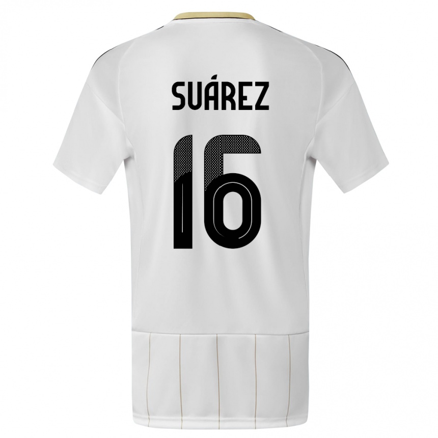 Kids Football Costa Rica Aaron Suarez #16 White Away Jersey 24-26 T-Shirt Za