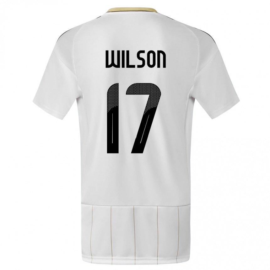 Kids Football Costa Rica Roan Wilson #17 White Away Jersey 24-26 T-Shirt Za