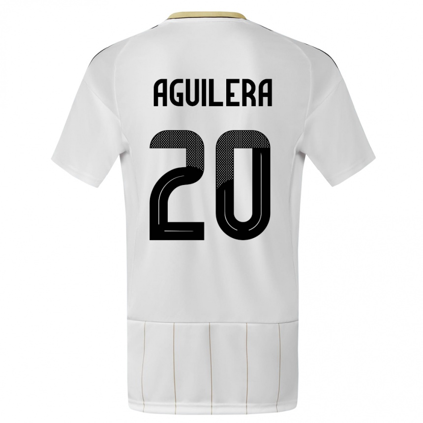 Kids Football Costa Rica Brandon Aguilera #20 White Away Jersey 24-26 T-Shirt Za