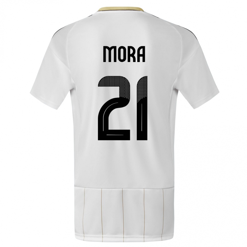 Kids Football Costa Rica Carlos Mora #21 White Away Jersey 24-26 T-Shirt Za