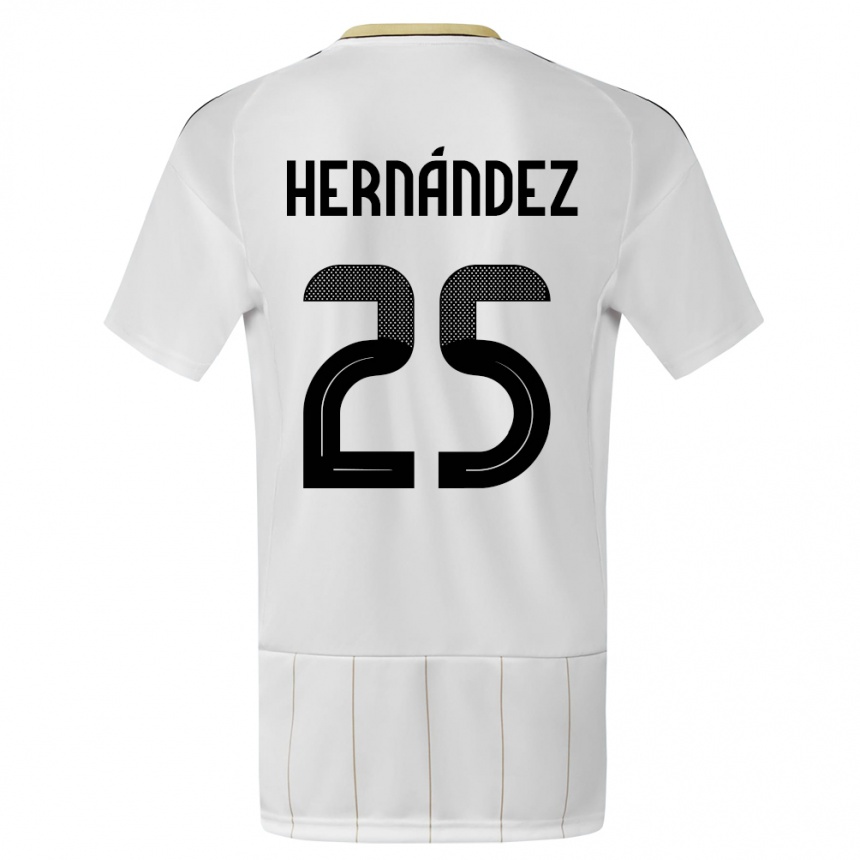 Kids Football Costa Rica Anthony Hernandez #25 White Away Jersey 24-26 T-Shirt Za