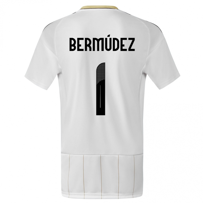 Kids Football Costa Rica Noelia Bermudez #1 White Away Jersey 24-26 T-Shirt Za