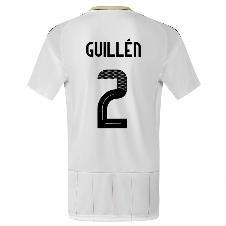 Kids Football Costa Rica Gabriela Guillen #2 White Away Jersey 24-26 T-Shirt Za