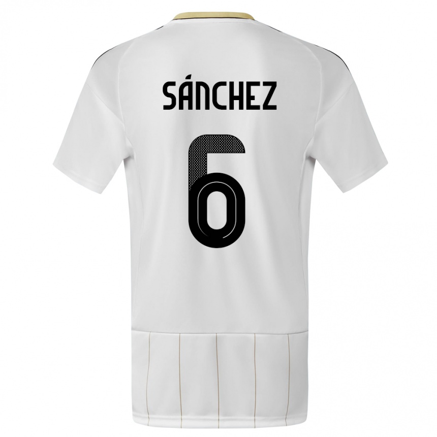 Kids Football Costa Rica Carol Sanchez #6 White Away Jersey 24-26 T-Shirt Za