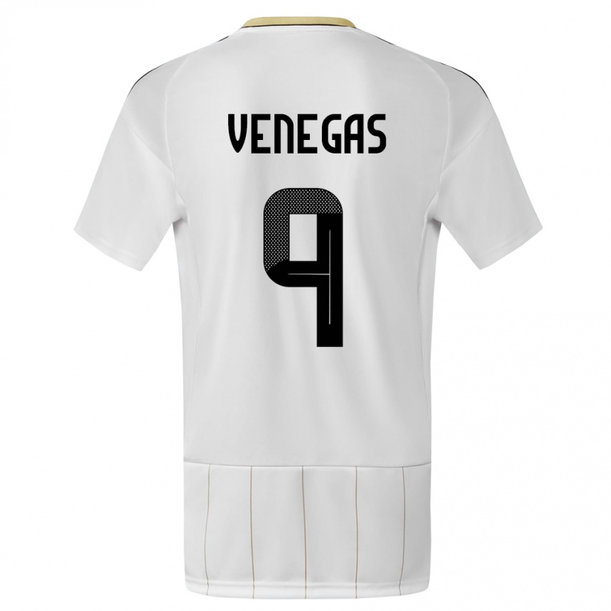 Kids Football Costa Rica Carolina Venegas #9 White Away Jersey 24-26 T-Shirt Za