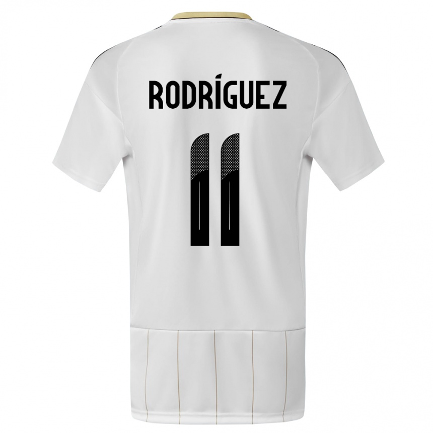 Kids Football Costa Rica Raquel Rodriguez #11 White Away Jersey 24-26 T-Shirt Za