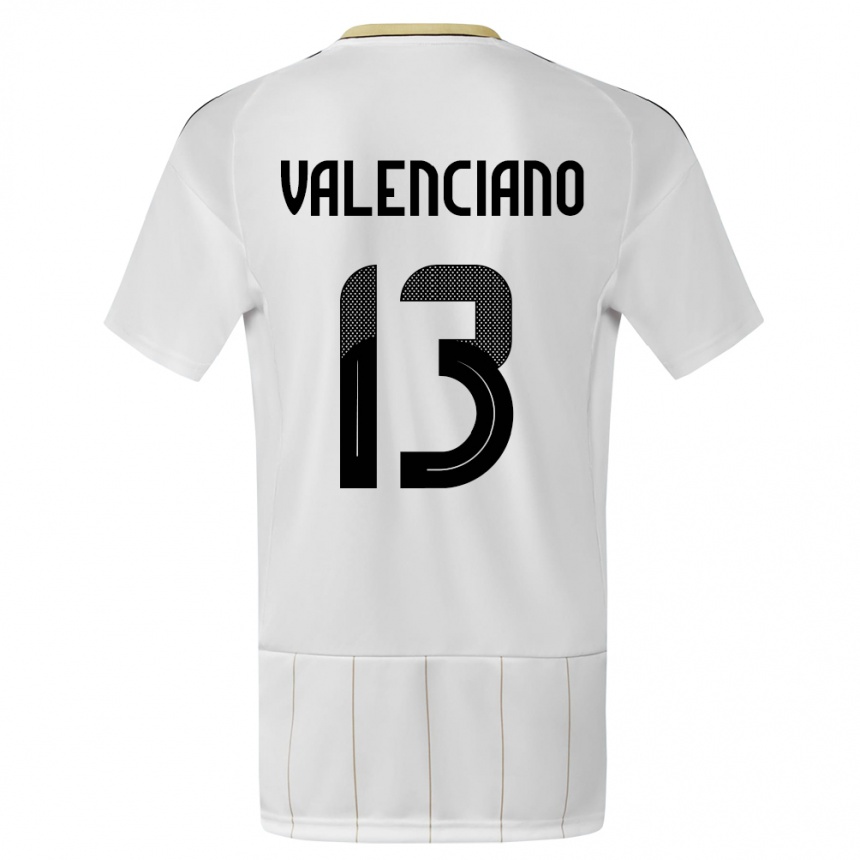 Kids Football Costa Rica Emilie Valenciano #13 White Away Jersey 24-26 T-Shirt Za