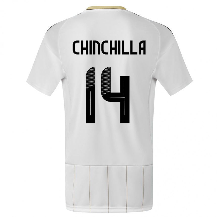 Kids Football Costa Rica Priscila Chinchilla #14 White Away Jersey 24-26 T-Shirt Za