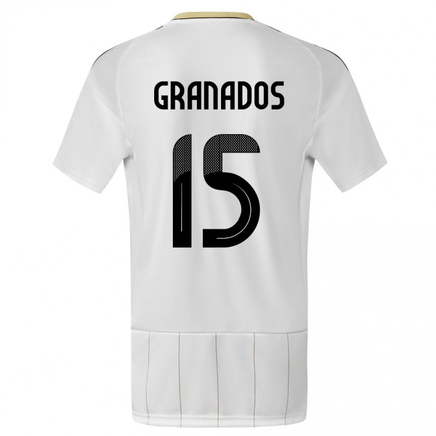 Kids Football Costa Rica Cristin Granados #15 White Away Jersey 24-26 T-Shirt Za