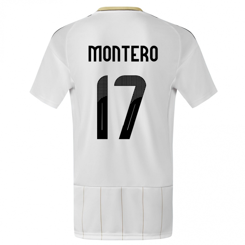 Kids Football Costa Rica Michelle Montero #17 White Away Jersey 24-26 T-Shirt Za