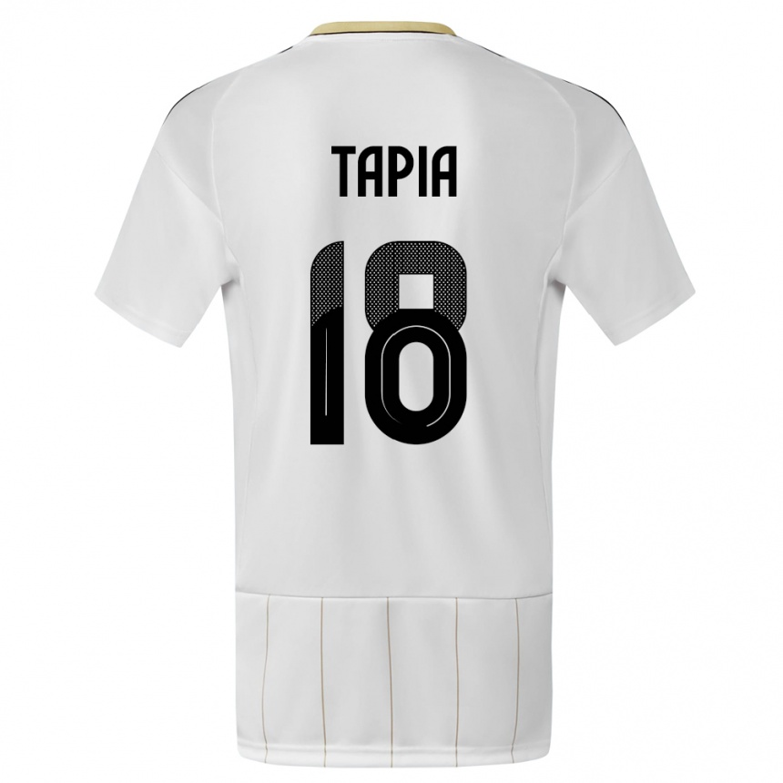 Kids Football Costa Rica Priscilla Tapia #18 White Away Jersey 24-26 T-Shirt Za