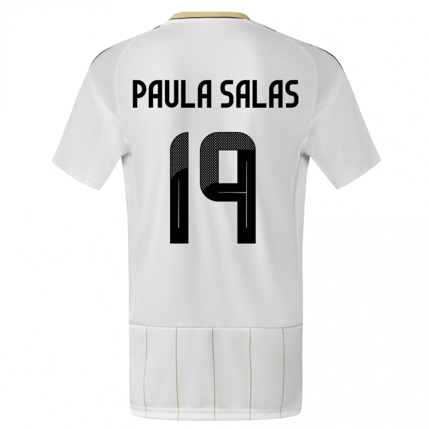 Kids Football Costa Rica Maria Paula Salas #19 White Away Jersey 24-26 T-Shirt Za