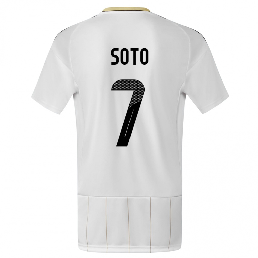 Kids Football Costa Rica Andrey Soto #7 White Away Jersey 24-26 T-Shirt Za