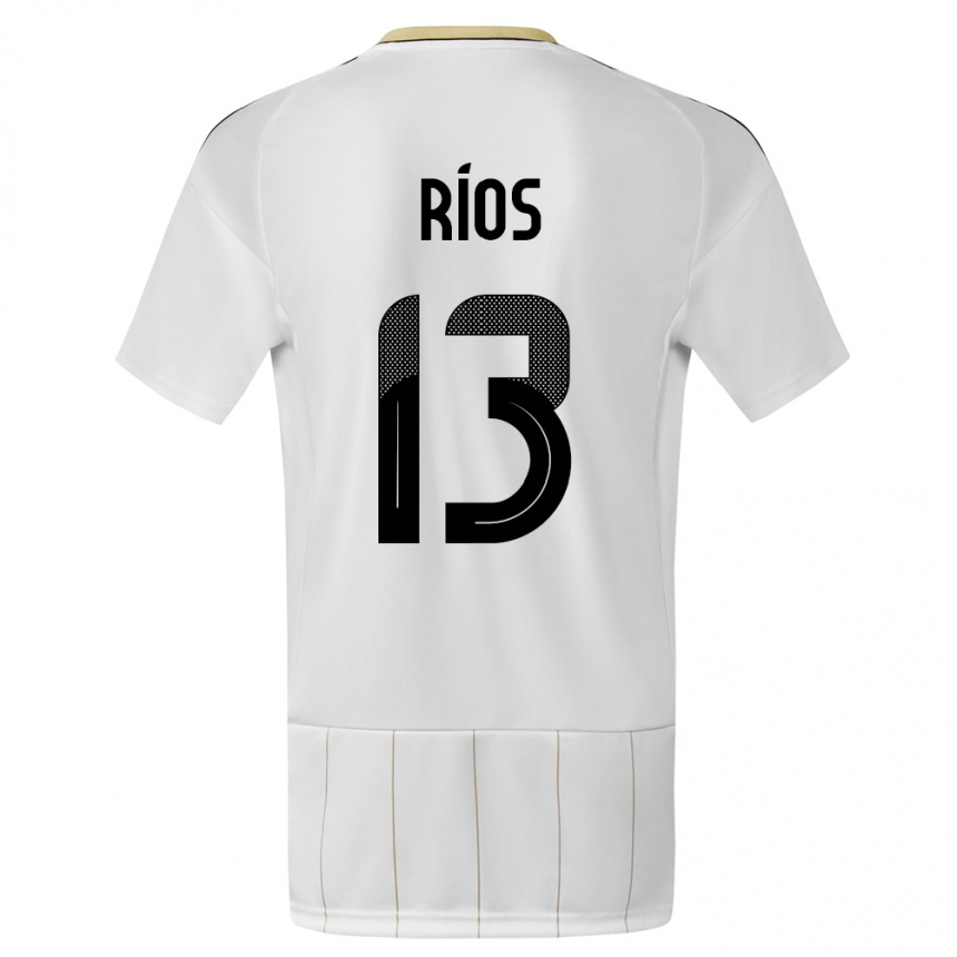 Kids Football Costa Rica Keral Rios #13 White Away Jersey 24-26 T-Shirt Za