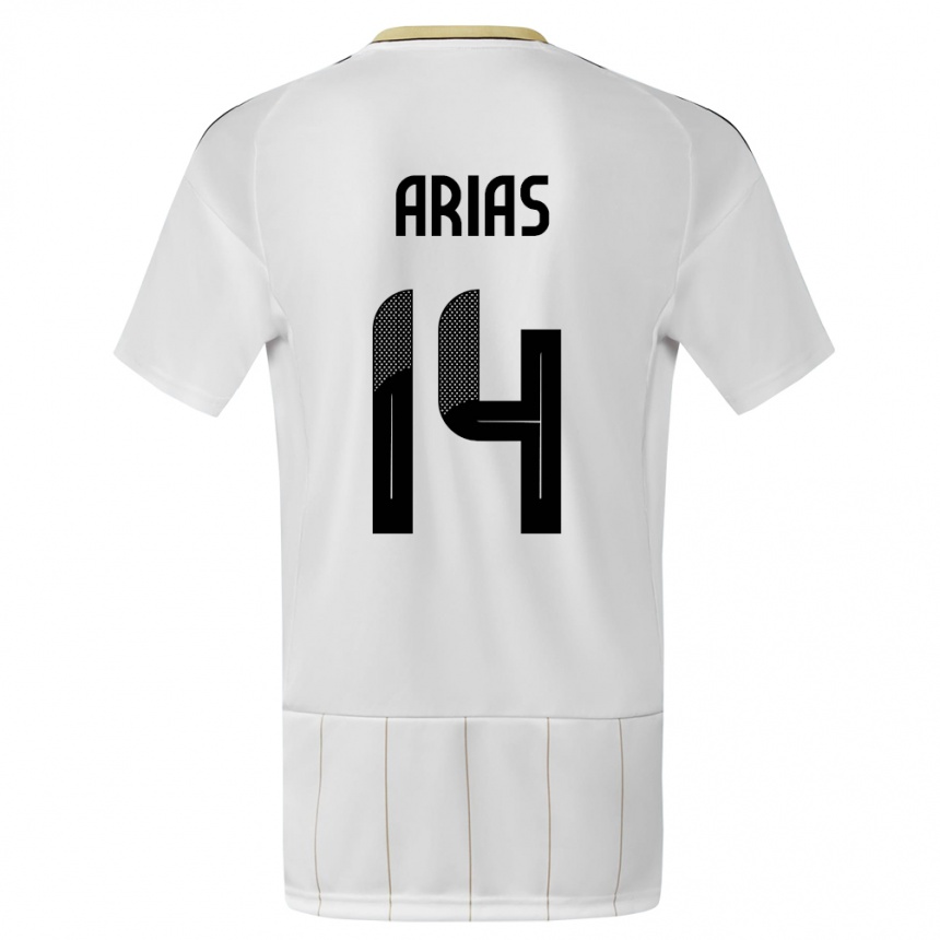 Kids Football Costa Rica Timothy Arias #14 White Away Jersey 24-26 T-Shirt Za