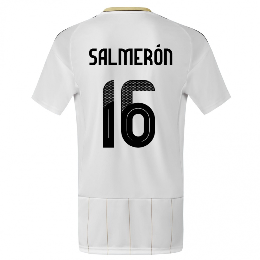 Kids Football Costa Rica Andrey Salmeron #16 White Away Jersey 24-26 T-Shirt Za