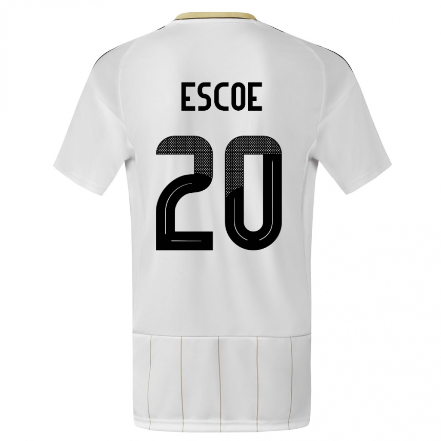 Kids Football Costa Rica Enyel Escoe #20 White Away Jersey 24-26 T-Shirt Za