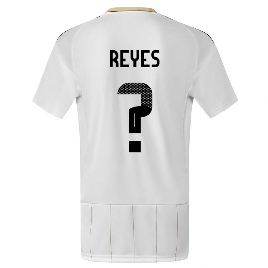 Kids Football Costa Rica Kenan Reyes #0 White Away Jersey 24-26 T-Shirt Za