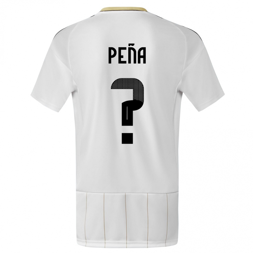 Kids Football Costa Rica Randy Pena #0 White Away Jersey 24-26 T-Shirt Za