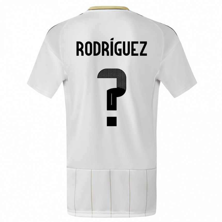 Kids Football Costa Rica Bradley Rodriguez #0 White Away Jersey 24-26 T-Shirt Za