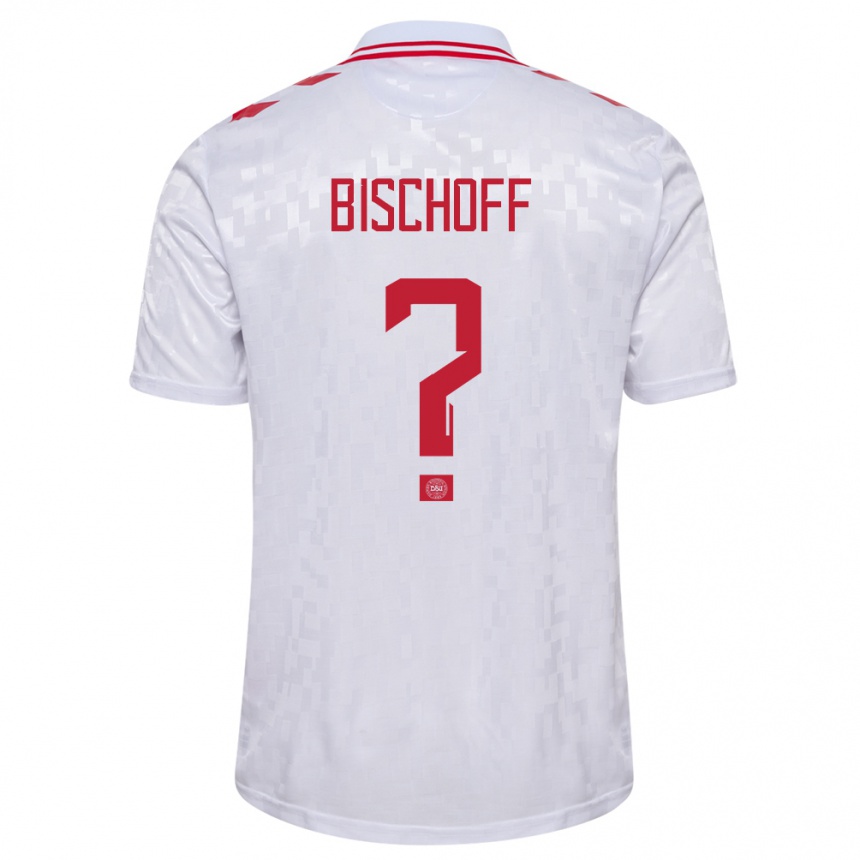 Kids Football Denmark Clement Bischoff #0 White Away Jersey 24-26 T-Shirt Za