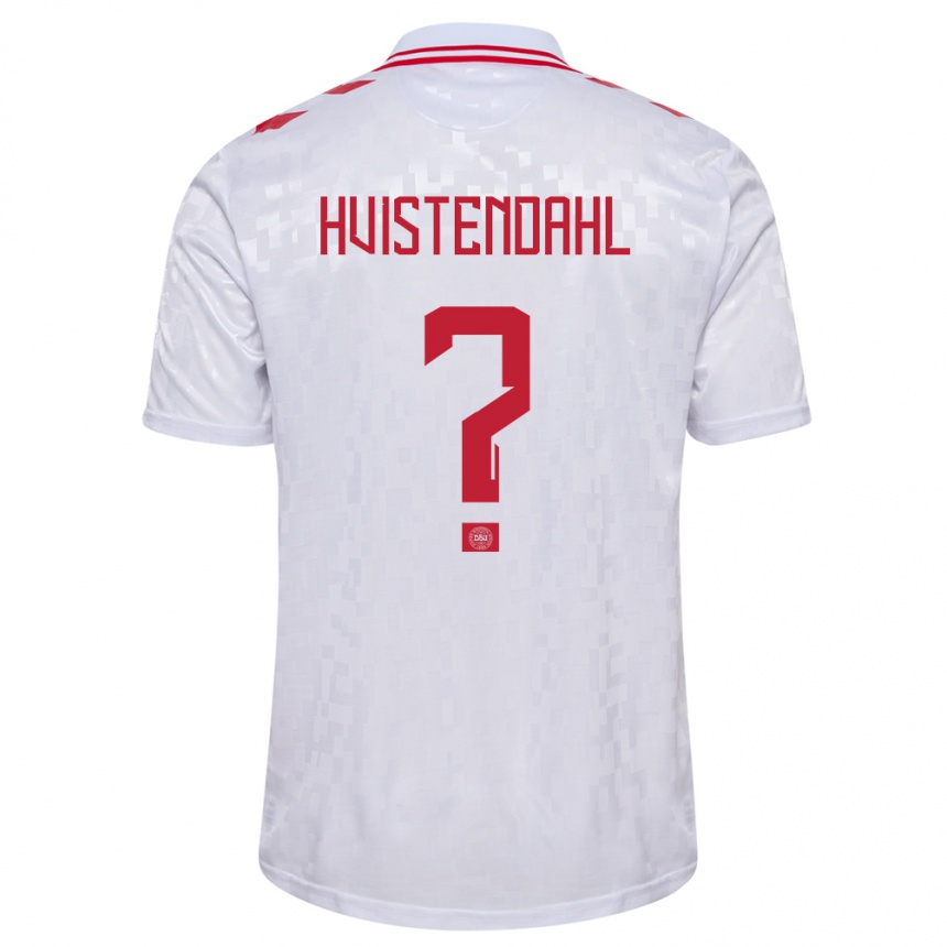 Kids Football Denmark Johan Hvistendahl #0 White Away Jersey 24-26 T-Shirt Za