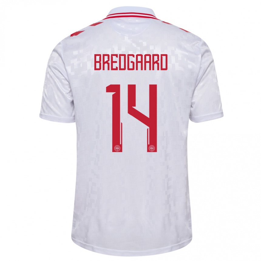 Kids Football Denmark Sofie Bredgaard #14 White Away Jersey 24-26 T-Shirt Za