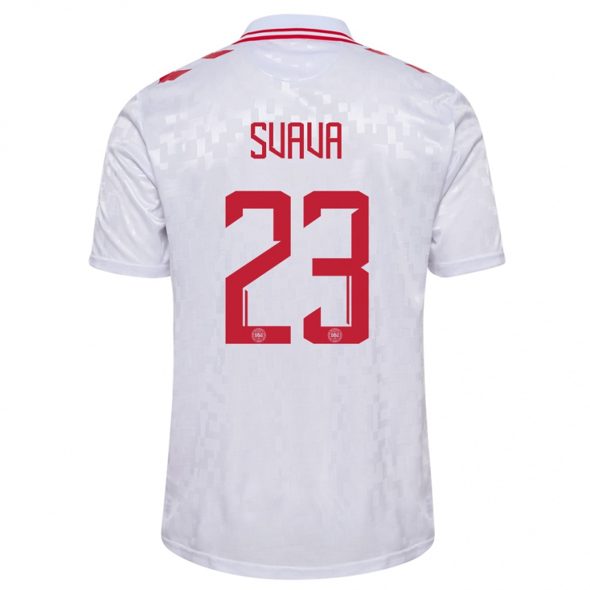 Kids Football Denmark Sofie Svava #23 White Away Jersey 24-26 T-Shirt Za